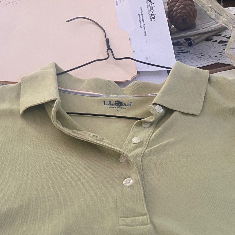 L.L. Bean Sage Green Polo Shirt